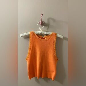 House of Harlow 1960 Orange Knit  Top